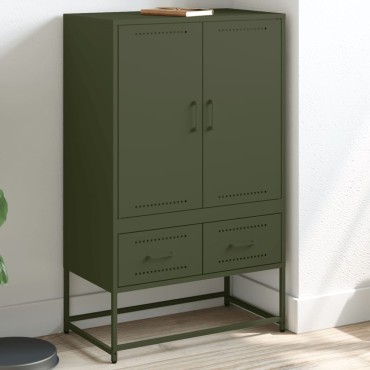 vidaXL Ντουλάπι Πράσινο Λαδί 68x39x111,5cm από Ατσάλι 1 τεμ.