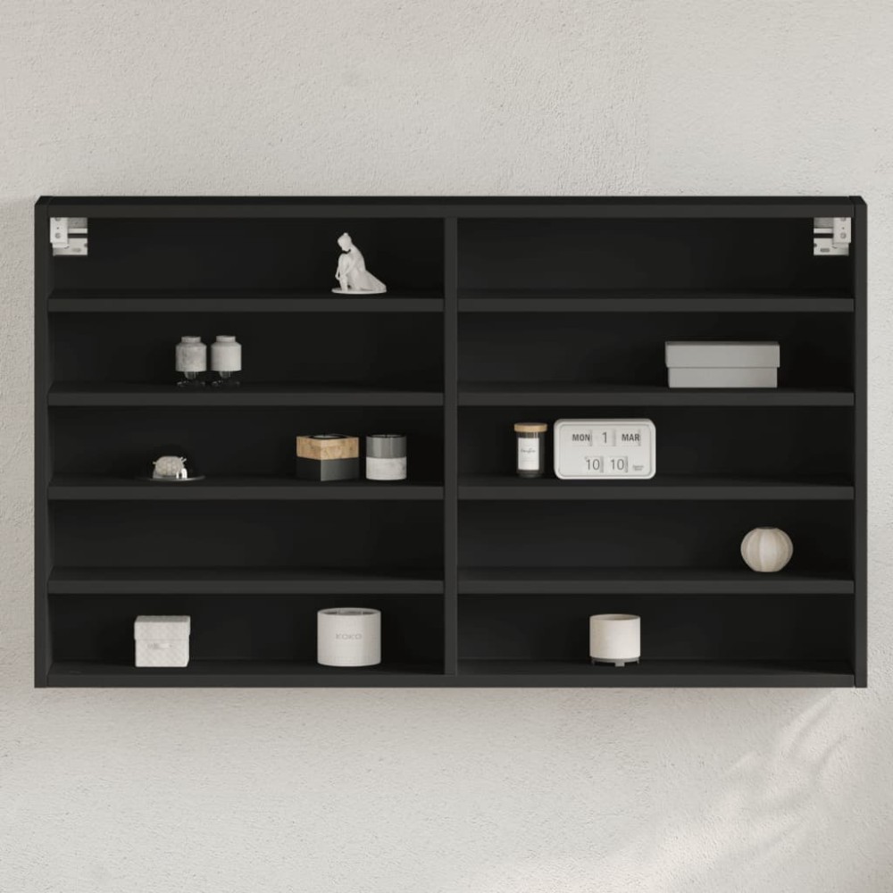vidaXL Ραφιέρα Μαύρη 100x15x58cm από Επεξεργασμένο Ξύλο 1 τεμ.