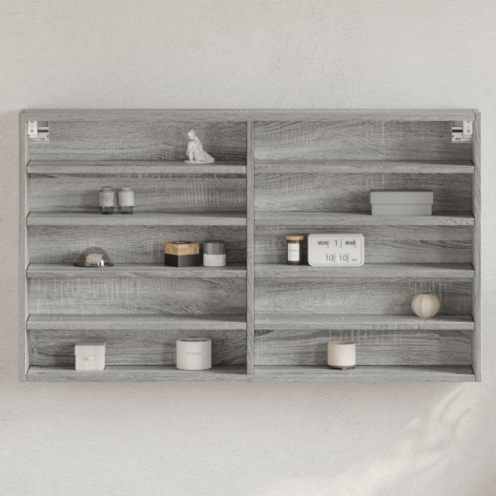 vidaXL Βιτρίνα Γκρι Sonoma 100x15x58cm από Επεξεργασμένο Ξύλο