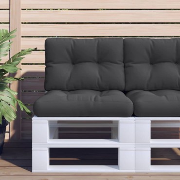 vidaXL Μαξιλάρι Παλέτας Μαύρο 50x40x12cm Υφασμάτινο