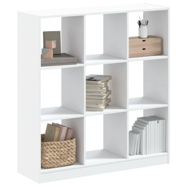 vidaXL Βιβλιοθήκη Λευκή 102x32x108cm από Επεξεργασμένο Ξύλο 1 τεμ.