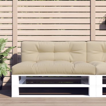 vidaXL Μαξιλάρι Παλέτας Μπεζ 120x40x12cm Υφασμάτινο
