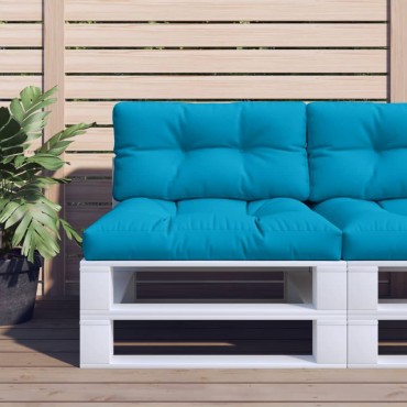 vidaXL Μαξιλάρι Παλέτας Ανοιχτό Μπλε 80x40x12cm Υφασμάτινο