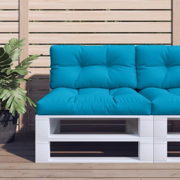 vidaXL Μαξιλάρι Παλέτας Ανοιχτό Μπλε 70x40x12cm Υφασμάτινο