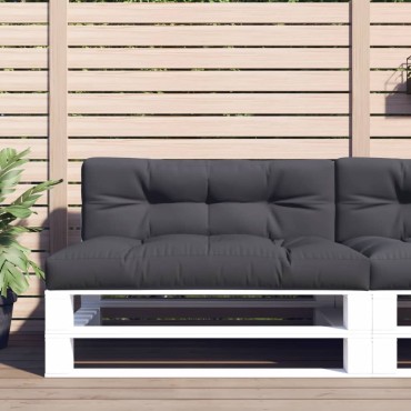 vidaXL Μαξιλάρι Παλέτας Ανθρακί 120x40x12cm Υφασμάτινο
