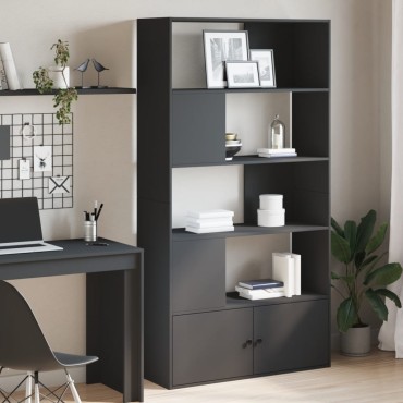 vidaXL Βιβλιοθήκη Μαύρη 100x36x189cm από Επεξεργασμένο Ξύλο 1 τεμ.
