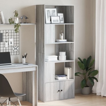 vidaXL Βιβλιοθήκη Γκρι Sonoma 70x36x189cm από Επεξεργ. Ξύλο 1 τεμ.