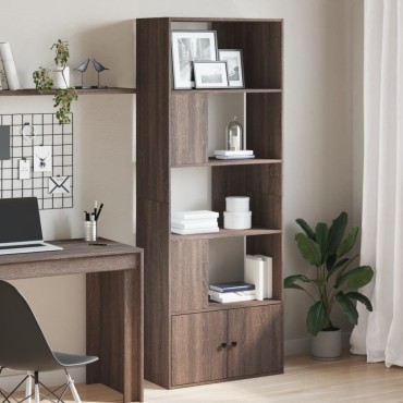 vidaXL Βιβλιοθήκη καφέ δρυς 70x36x189cm από Επεξεργασμένο Ξύλο 1 τεμ.