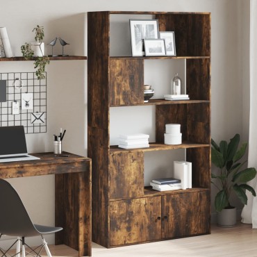 vidaXL Βιβλιοθήκη Καπνιστή Δρυς 100x36x189cm από Επεξεργασμένο Ξύλο 1 τεμ.