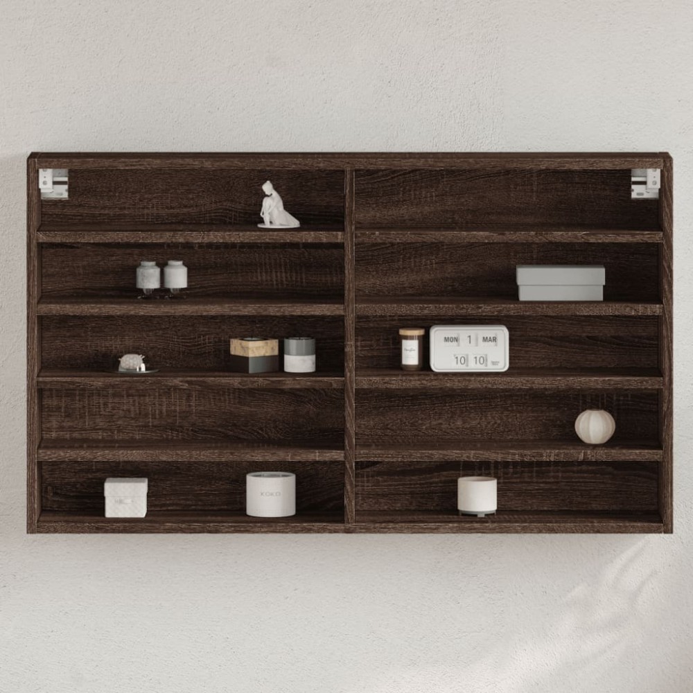 vidaXL Βιτρίνα Καφέ Δρυς 100x15x58cm από Επεξεργασμένο Ξύλο