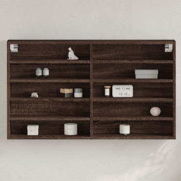vidaXL Βιτρίνα Καφέ Δρυς 100x15x58cm από Επεξεργασμένο Ξύλο