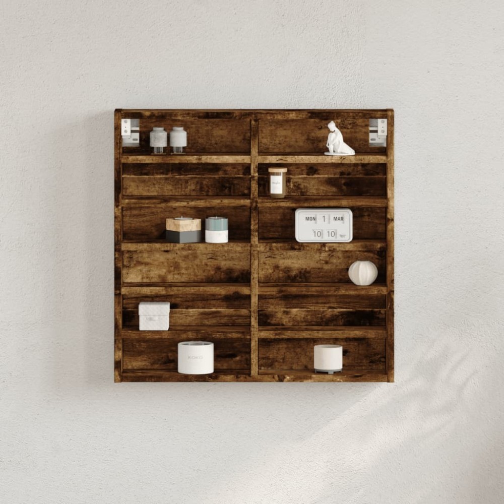 vidaXL Βιτρίνα Καπνιστή Δρυς 60x8,5x58cm από Επεξεργασμένο Ξύλο