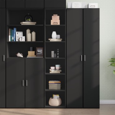 vidaXL Ντουλάπι Μαύρο 40x41x185cm Επεξεργασμένο Ξύλο 1 τεμ.