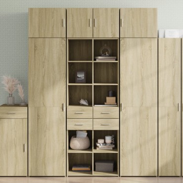 vidaXL Ντουλάπι Sonoma Δρυς 70x42,5x185cm από Επεξεργασμένο Ξύλο 1 τεμ.