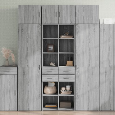 vidaXL Ντουλάπι Γκρι Sonoma 70x42,5x185cm από Επεξεργασμένο Ξύλο 1 τεμ.
