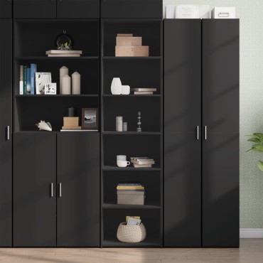 vidaXL Ντουλάπι Μαύρο 50x41x185cm Επεξεργασμένο Ξύλο 1 τεμ.