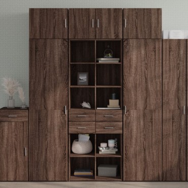 vidaXL Ντουλάπι Καφέ Δρυς 70x42,5x185cm από Επεξεργασμένο Ξύλο 1 τεμ.