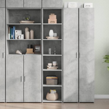 vidaXL Ντουλάπι Γκρι Σκυροδέματος 40x41x185cm Επεξεργασμένο Ξύλο 1 τεμ.