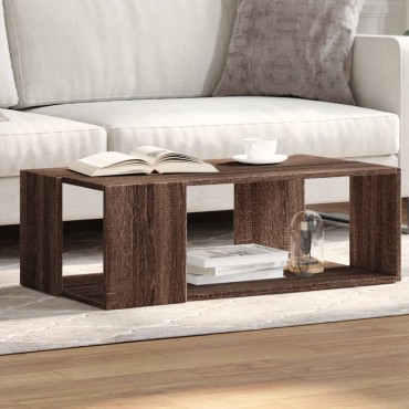 vidaXL Τραπέζι Σαλονιού Καφέ Δρυς 89,5x48x30cm Επεξεργασμένο Ξύλο 1 τεμ.