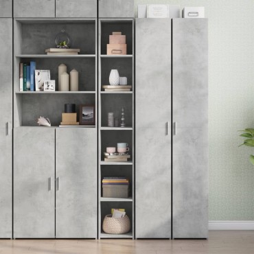 vidaXL Ντουλάπι Γκρι Σκυροδέματος 30x41x185cm από Επεξεργασμένο Ξύλο 1 τεμ.