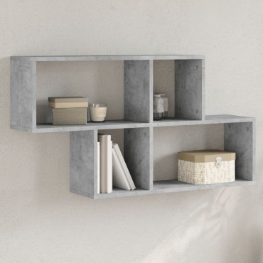 vidaXL Ράφι Τοίχου Γκρι Σκυροδέματος 100x20x53cm Επεξεργασμένο Ξύλο 1 τεμ.
