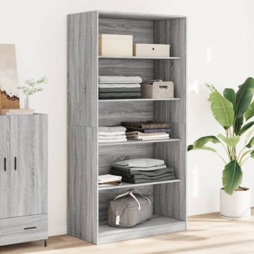 vidaXL Ντουλάπα Γκρι Sonoma 100x50x200cm από Επεξεργασμένο Ξύλο 1 τεμ.