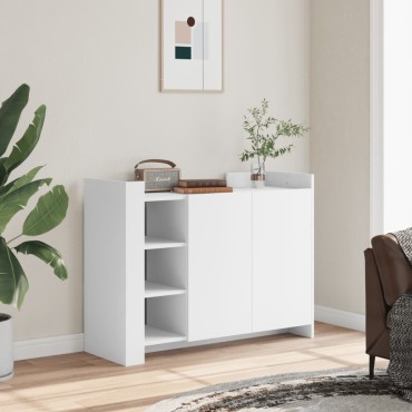 vidaXL Μπουφές Λευκή 100x35x75cm από Επεξεργασμένο Ξύλο 1 τεμ.