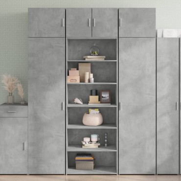 vidaXL Ντουλάπι Γκρι Σκυροδέματος 70x41x185cm Επεξεργασμένο Ξύλο 1 τεμ.