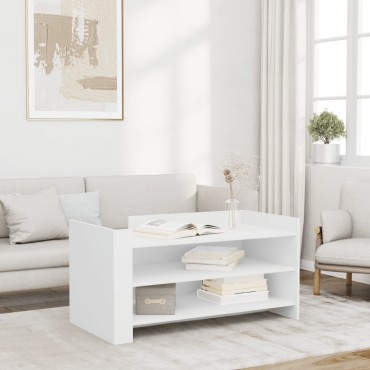 vidaXL Τραπεζάκι Σαλονιού Λευκό 100x50x50cm Επεξεργασμένο Ξύλο 1 τεμ.