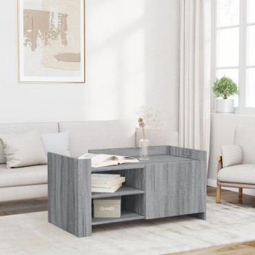 vidaXL Τραπεζάκι Σαλονιού Γκρι Sonoma 100x50x50cm Επεξεργασμένο Ξύλο 1 τεμ.