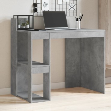 vidaXL Γραφείο Γκρι Σκυρ. 103,5x56,5x94cm από Επεξεργασμένο Ξύλο 1 τεμ.