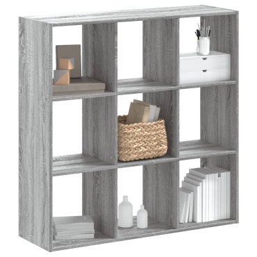 vidaXL Βιβλιοθήκη Γκρι Sonoma 102x32x102cm από Επεξεργασμένο Ξύλο 1 τεμ.
