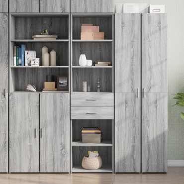 vidaXL Ντουλάπι Γκρι Sonoma 50x42,5x185cm από Επεξεργασμένο Ξύλο 1 τεμ.