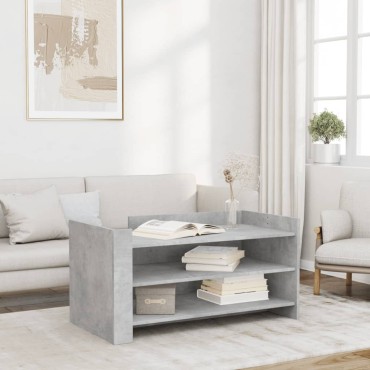 vidaXL Τραπεζάκι Σαλονιού Γκρι Σκυροδ. 100x50x50cm Επεξεργασμένο Ξύλο 1 τεμ.