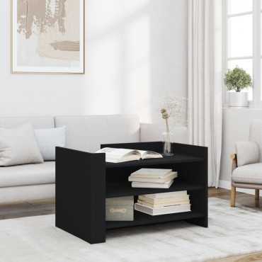 vidaXL Τραπεζάκι Σαλονιού Μαύρο 80x50x50cm Επεξεργασμένο Ξύλο 1 τεμ.