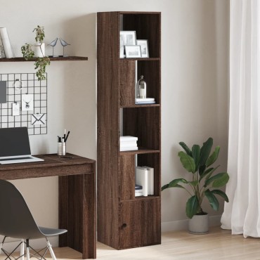vidaXL Βιβλιοθήκη καφέ δρυς 40x36x189cm από Επεξεργασμένο Ξύλο 1 τεμ.