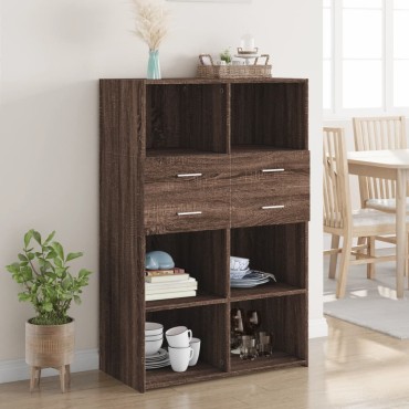 vidaXL Ντουλάπι Καφέ Δρυς 80x42,5x124cm από Επεξεργασμένο Ξύλο 1 τεμ.