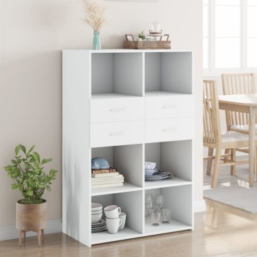 vidaXL Ντουλάπι Λευκό 80x42,5x124cm από Επεξεργασμένο Ξύλο 1 τεμ.