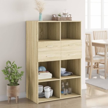 vidaXL Ντουλάπι Sonoma Δρυς 80x42,5x124cm από Επεξεργασμένο Ξύλο 1 τεμ.