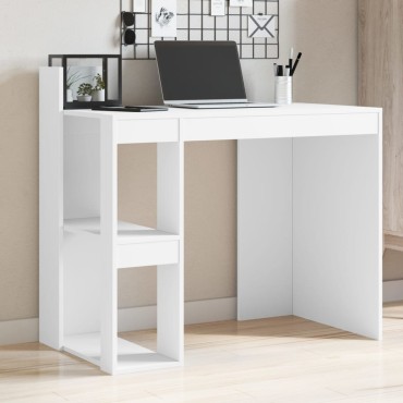 vidaXL Γραφείο Λευκό 103,5x56,5x94cm από Επεξεργασμένο Ξύλο 1 τεμ.