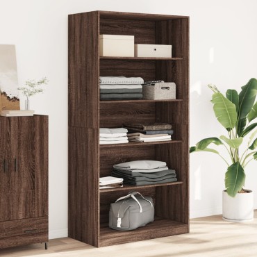 vidaXL Ντουλάπα Καφέ Δρυς 100x50x200cm από Επεξεργασμένο Ξύλο 1 τεμ.