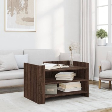 vidaXL Τραπεζάκι Σαλονιού Καφέ Δρυς 80x50x50cm Επεξεργασμένο Ξύλο 1 τεμ.
