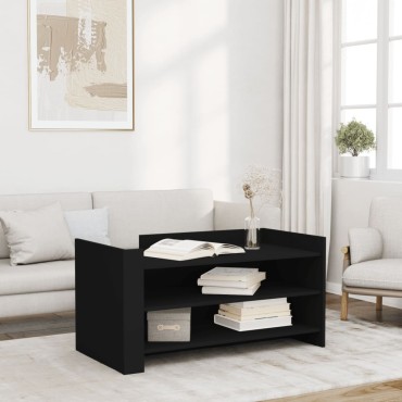 vidaXL Τραπεζάκι Σαλονιού Μαύρο 100x50x50cm Επεξεργασμένο Ξύλο 1 τεμ.