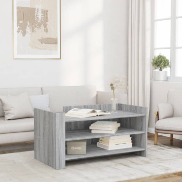 vidaXL Τραπεζάκι Σαλονιού Γκρι Sonoma 100x50x50cm Επεξεργασμένο Ξύλο 1 τεμ.
