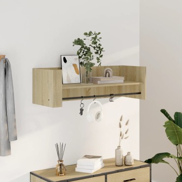 vidaXL Ράφι Τοίχου Sonoma Δρυς 100x35x30,5cm Επεξεργασμένο Ξύλο 1 τεμ.