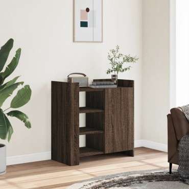 vidaXL Ραφιέρα Καφέ Δρυς 73,5x35x75cm από Επεξεργ. Ξύλο 1 τεμ.