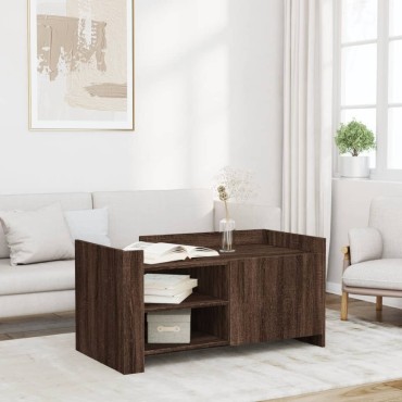 vidaXL Τραπεζάκι Σαλονιού Καφέ Δρυς 100x50x50cm Επεξεργασμένο Ξύλο 1 τεμ.