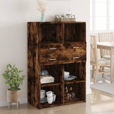 vidaXL Ντουλάπι Καπνιστή Δρυς 80x42,5x124cm από Επεξεργασμένο Ξύλο 1 τεμ.