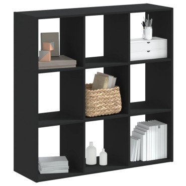 vidaXL Βιβλιοθήκη Μαύρη 102x32x102cm από Επεξεργασμένο Ξύλο 1 τεμ.