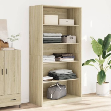 vidaXL Ντουλάπα Χρώμα Sonoma Δρυς 100x50x200cm από Επεξεργασμένο Ξύλο 1 τεμ.